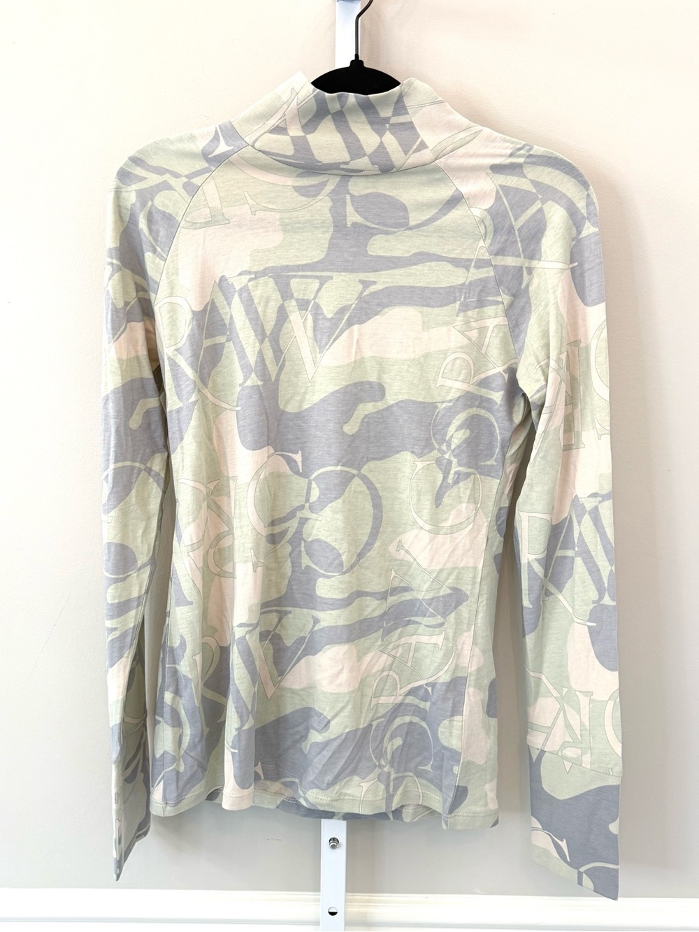 G-Star RAW Lecite AO Slim Turtleneck Top Pastel Camo Print NWT Size S